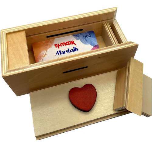 Puzzle Box Enigma Corazón Secreto - Sujeta Dinero Y Tarje...