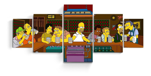 Cuadros Poliptico Triptico Los Simpsons Ultima Cena Homero +