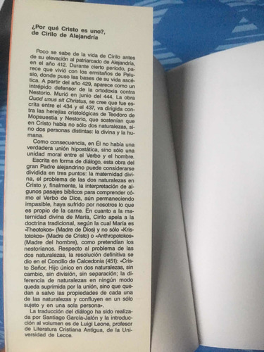 Libro ¿por Qué Cristo Es Uno? Cirilo De Alejandría