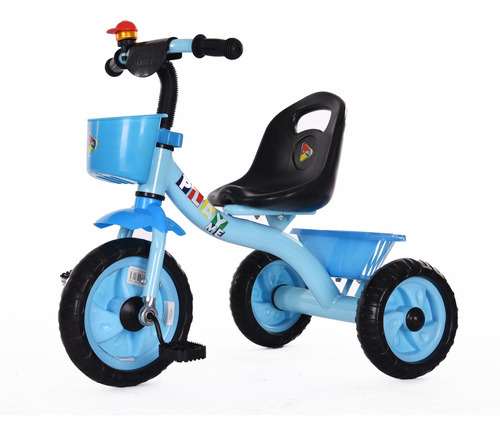 Triciclo A Pedal Con Canasto Playme Ml-1007-azul