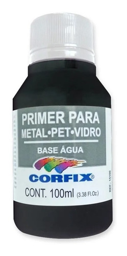 Primer Para Pet Metal Vidro Corfix 100ml Areia 311 100ml Cor Preto 321