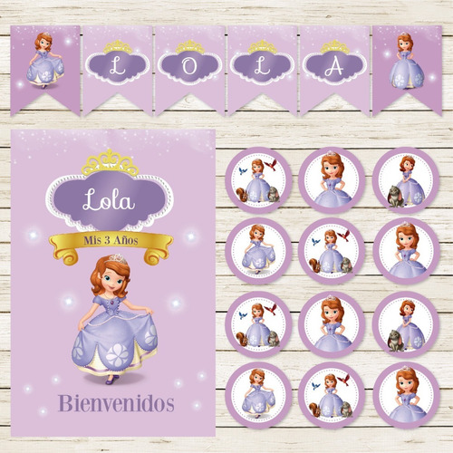 Kit Imprimible Princesa Sofia Cumple Deco Party