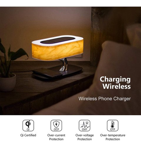 Lámpara De Noche Con Altavoz Bluetooth Y Cargador