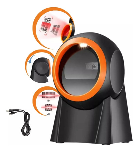 Leitor De Código De Barras Qr Fixo De Mesa 1d 2d Qr Usb