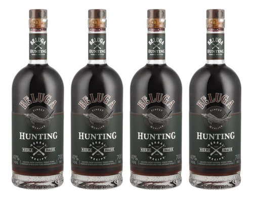 Pack De 4 Licor Beluga Hunting Herbal Bitter 700 Ml