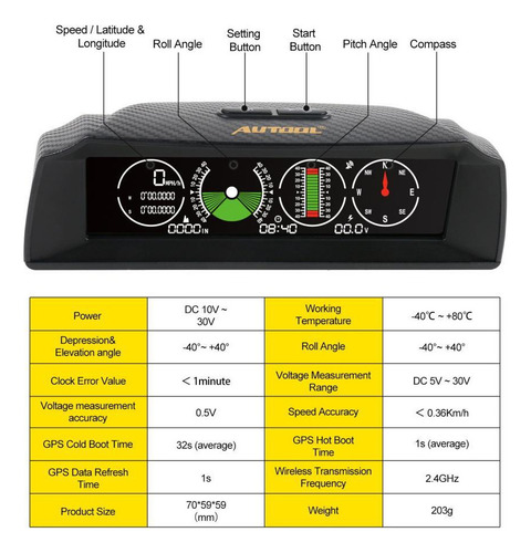 . X90 Smart Gps Inclinômetro Altímetro Bússola 4x4 Digital