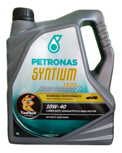 Aceite Semisintetico Petronas  10w40 4 Litros Syntium 1000