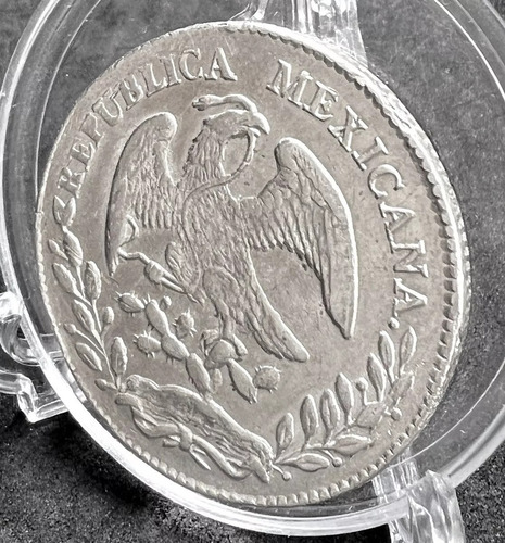 Moneda Plata 8 Reales Durango Do 1877 En Capsula