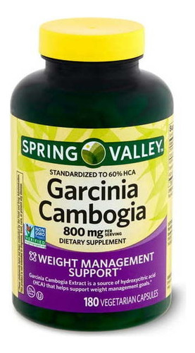 Garcinia Cambogia 800mg Spring Valley  - 180 Cápsulas Sabor Sem Sabor