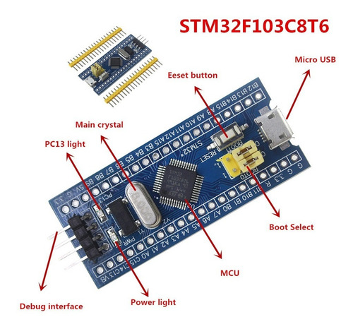 Placa De Desenvolvimento Arm Stm32 Stm32f103c8t6