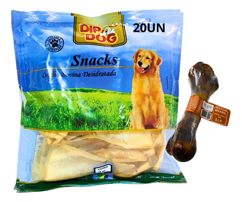Kit 20 Mordedor Orelha Bovina Desidratada+brinde Especial