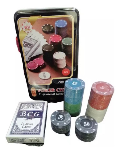 Set Juego De Poker 80 Fichas Naipes Juego De Mesa