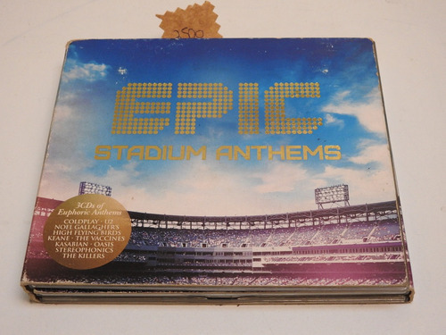 Cd0649 -epic Stadium Anthems - Coldplay  Y Otros - 3 Cd - 