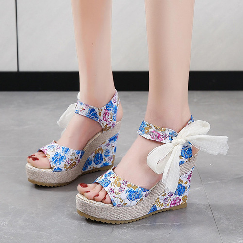 Zapatos Con Forma De Cuña En Forma De Boca De Pez Para Mujer