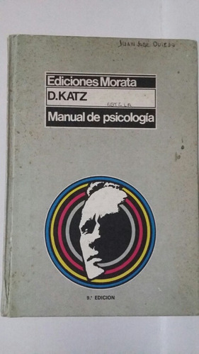 Manual De Psicología. Por D. Katz. 