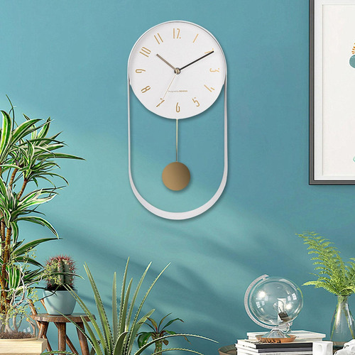 Movimiento De Barrido De Relojes De Pared De Cocina Blanco.