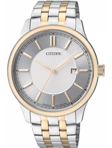 Reloj Citizen Bi105480a Japon Men Combinado 100% Acero Wr Color de la malla Plateado y dorado Color del bisel Dorado Color del fondo Plateado
