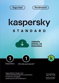 Kaspersky Antivirus 1 Pc 1 Año Oferta