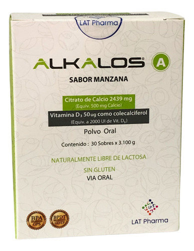 Alkalos A Biohealt Citrato De Calcio - Vit D3 Caja 30 Sobres