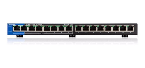 Imagen 2 de 3 de Switch Linksys Lgs116p Gigabit Poe+ 16 Puertos No Adm