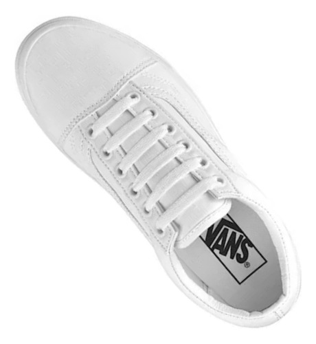 Tenis Vans Old Skool Blancos Tela Unisex 3hw00 Original