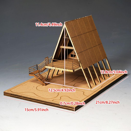Kit De Modelo De Madera Casa 3d Puzzle De Madera Con Tierra