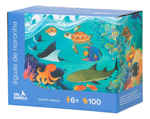 Quebra-cabeça Águas De Noronha Araquarela 100 Pçs
