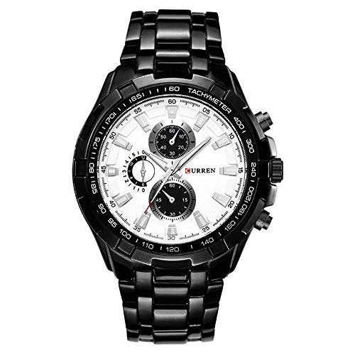 Unisex Con Estilo Reloj De Los Hombres De Lujo Negro Estilo 