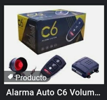 Alarma Vehicular C6 Volumétrica + Apertura Baúl + 2 Control 
