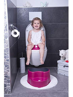 Blanco Reductor de WC para Bebé con Reposabrazos Respaldo Ayuda para Aprender a ir al Baño Inodoro para Niños Entrenador Asiento Inodoro para Niños Contra Salpicaduras Niños de 1 a 8 Años 