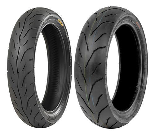 Par Pneu Moto Scooter 100/80-14 + 120/70-14 Kenda K711