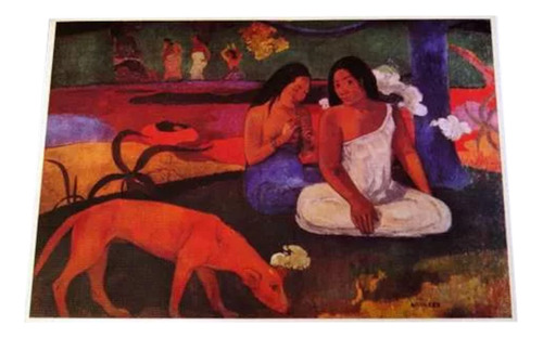 Gravura Arearea O Cão Vermelho Paul Gauguin 27x37 P/quadro *