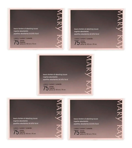 Mary Kay Set 5 Cajas Papelitos Absorbentes Brillo Facial