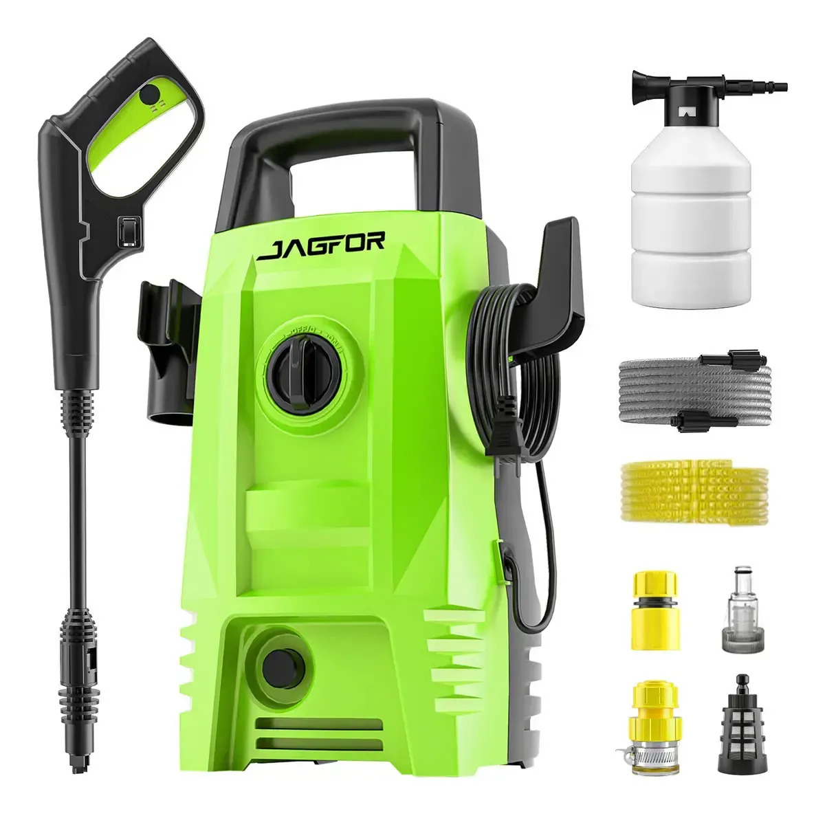 Hidrolavadora JAGFOR de 4500 PSI, 1800W con Manguera de 10m y Espumador