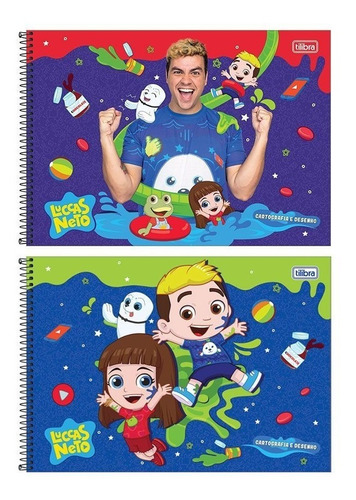 Caderno Infantil Espiral Cartografia E Desenho Luccas Neto