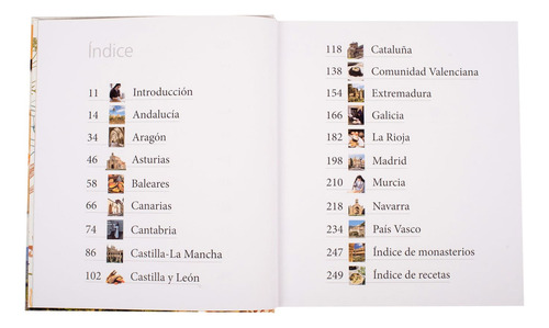 Atlas Ilustrado de la Cocina de Conventos y Monasterios Editorial Susaeta en Español Tapa Dura