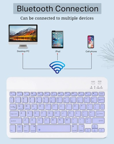 Kit De Teclado Ratón Bluetooth Y Soporte Para Teléfono Celul