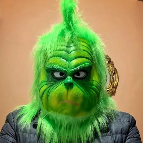 2024 Navidad Cosplay Grinch Máscara Guantes 2 Pcs