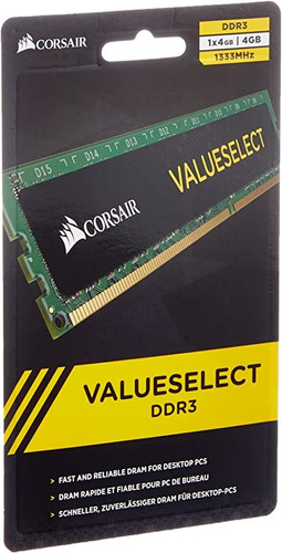 Memoria Ram Value Select Color Verde  4gb  Cmv4gx3m1a1333c9