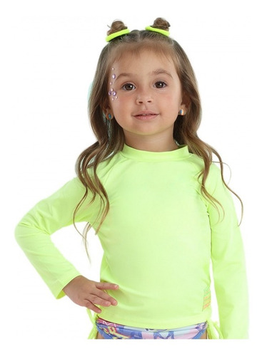 Imagem 1 de 3 de Blusa De Banho Mon Sucré Jardim Tropical 19002 Verde Neon