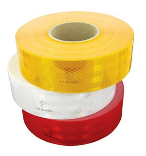 Cinta Reflectiva 3m Original Bicolor Rojo-blanco
