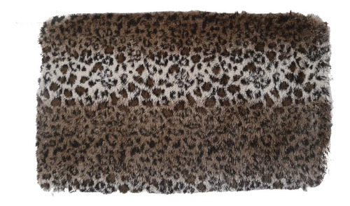 Alfombra Pelo Largo Leopardo De Baño,living,cocina 45x75cm 