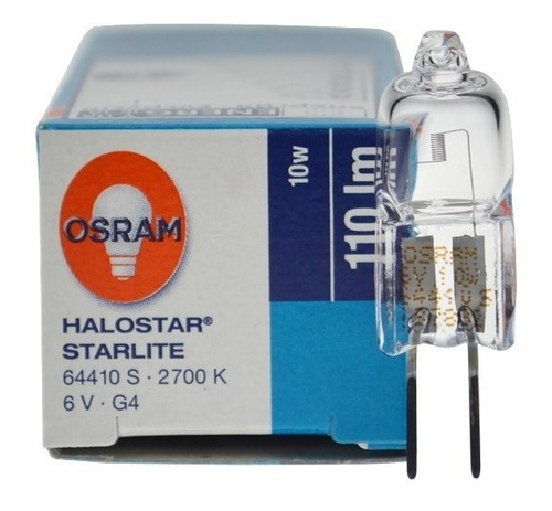 Osram 64410 - Bombilla G4 Halógena Halostar Starlite 6v 10w 
