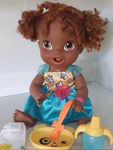 Boneca Baby Alive Hora De Comer Negra - Hasbro A8347 (Usado)