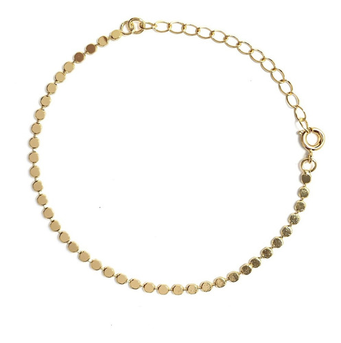 Pulsera Discos Enchapado Oro 18k