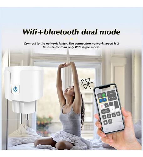 Smart Plug App Control Remoto 2pcs Montado Blanco