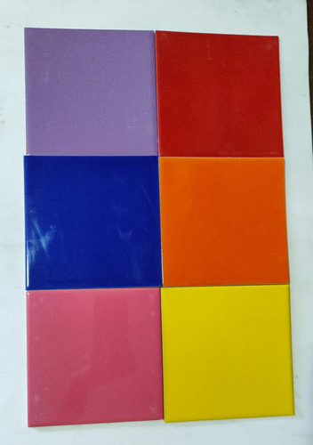 Azulejos Calido X 6 Unida Rojo Amarillo, Naranja, Azul 15x15