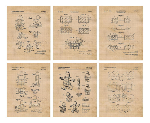 Impresiones De Patentes De Figuras Entrelazadas Vintage...