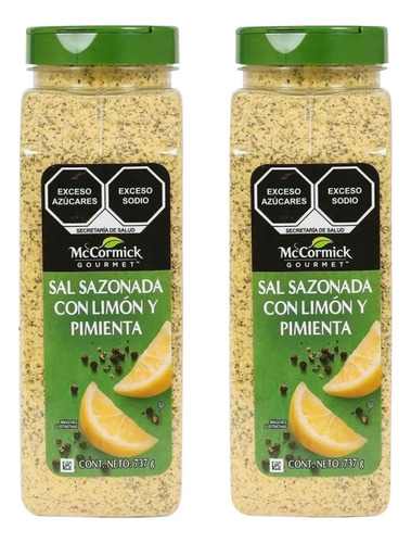 2 Pack Sal Sazonada Con Limón Y Pimienta Mccormick 1474g