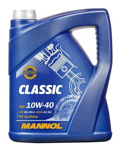 Aceite Para Motor Mannol Classic Semi-sintético 10w-40 5l